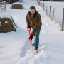 VEVOR Snow Shovel for Driveway, 35cm Wide Aluminum Alloy Snow Shovel with D-shaped Handles, Large Capacity Snowplow Shovels, Lightweight Snows Removal Tool for Garden Car Camping