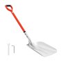 VEVOR Snow Shovel for Driveway, 35cm Wide Aluminum Alloy Snow Shovel with D-shaped Handles, Large Capacity Snowplow Shovels, Lightweight Snows Removal Tool for Garden Car Camping