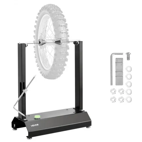 VEVOR Motorcycle Wheel Balancer, 88.2 lbs Capacity, Tire Balancer & Truing Stand with Adjustable Centering Cones and Truing Pointer, Balancing Tools for Most Motorcycles & Bicycles, 32-Inch Wheel Dia