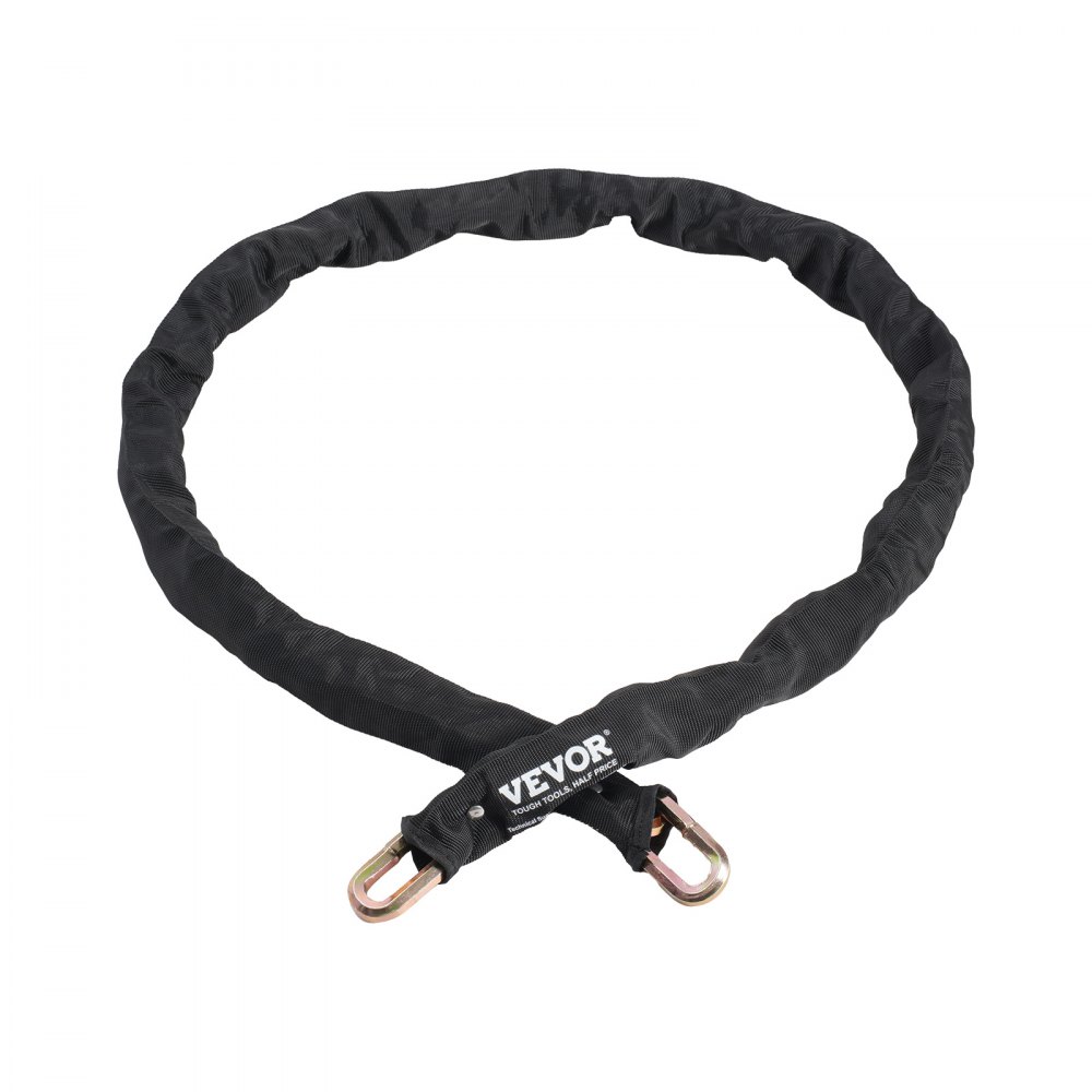 VEVOR Candado de cadena para bicicleta de 1,8 m Candado de cadena de seguridad para bicicleta de 9,5 mm de grosor, color negro, adecuado para bicicletas eléctricas y motocicletas