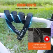 VEVOR Bike Chain Lock 3.94 Ft Combination Bicycle Chain Lock with 3 Keys 10mm