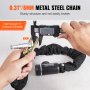 VEVOR Bike Chain Lock 2.79 Ft Combination Bicycle Chain Lock with 2 Keys 8mm