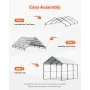 VEVOR Heavy Duty Metal Carport, 10' x 15' Outdoor Carport with Galvanized Steel Frame & Roof, Car Tent Garage Shade with Removable Sidewalls, Multi-Use Car Shelter for Pickup, Boat, Car & Tractors