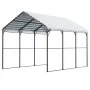 VEVOR Heavy Duty Metal Carport, 10' x 15' Outdoor Carport with Galvanized Steel Frame & Roof, Car Tent Garage Shade with Removable Sidewalls, Multi-Use Car Shelter for Pickup, Boat, Car & Tractors