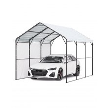 VEVOR 10' x 15' Metal Carport Heavy Duty Outdoor Car Shelter Garage for Boats