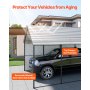 VEVOR 12' x 20' Metal Carport Heavy Duty Outdoor Car Shelter Garage for Boats