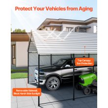 VEVOR 13' x 26' Metal Carport Heavy Duty Outdoor Car Shelter Garage for Boats