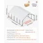 VEVOR Heavy Duty Metal Carport, 20 x 24 ft Outdoor Carport with Sturdy Frame & Roof, Car Garage Shade with Removable Sidewalls, Multi-Use Car Shelter for Pickup, Boat, Trucks & Tractors