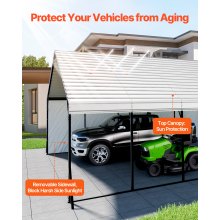 Heavy Duty Metal Carport 20 x 24 ft Outdoor Car Shelter Garage for Boats Trucks