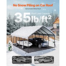 Heavy Duty Metal Carport 20 x 24 ft Outdoor Car Shelter Garage for Boats Trucks