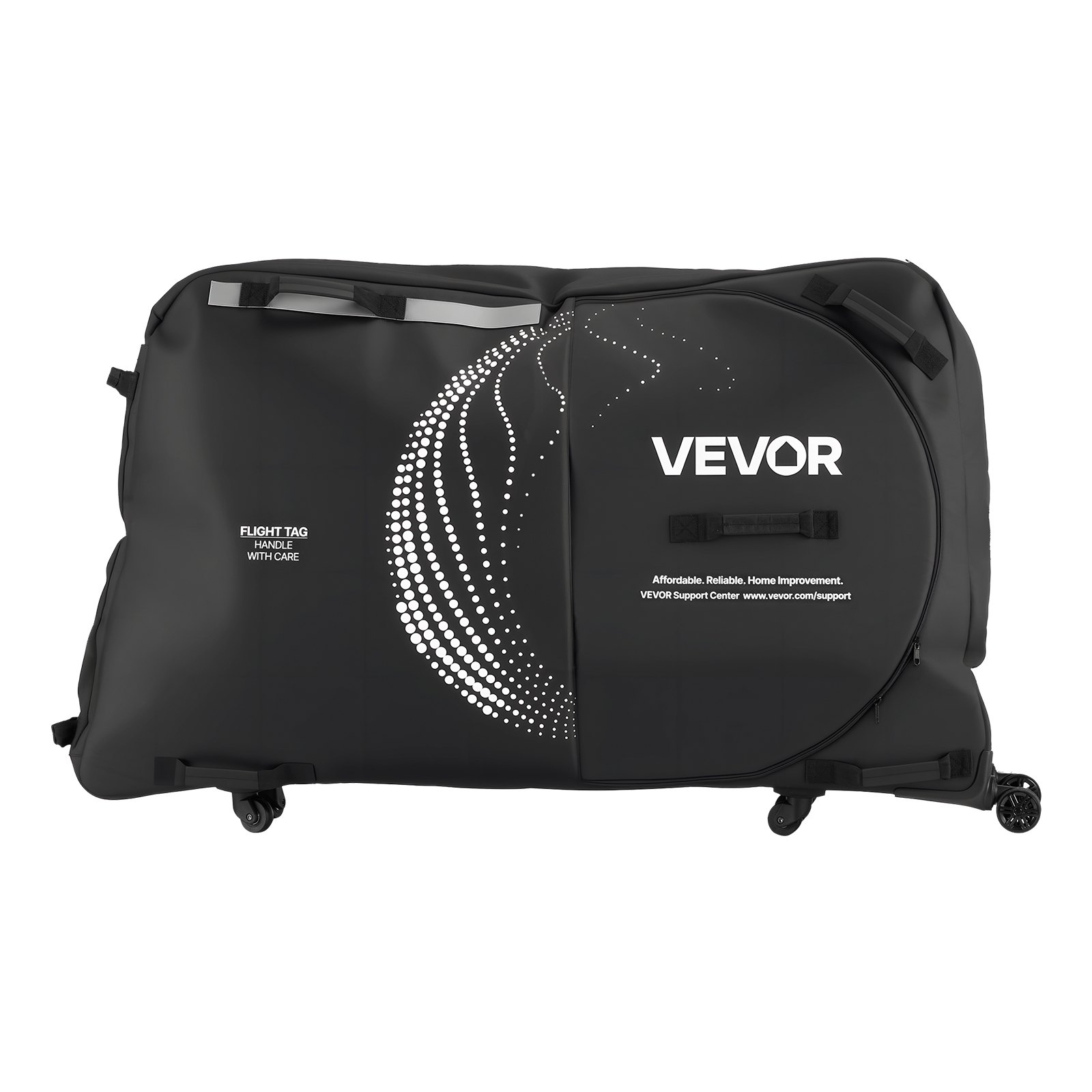 VEVOR Bike Travel Bag, Transport Universal Bicycle Storage Case Bag with TSA Lock, Support Plates, Protection and Fork Mount Stabilisation, Bicycle Case Max. Wheelbase 130 cm for Airplane, Outdoor Use