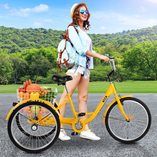 Tricycle pour adultes, 20 pouces, vélo de charge, vélo senior, 8 vitesses, avec panier, charge maximale 110 kg, 3 roues, tricycle pour adultes, pour les voyages, l'équitation et le shopping pour Tricycle pour adultes, 20 pouces, vélo de charge, vélo senior, 8 vitesses, avec panier, charge maximale 110 kg, 3 roues, tricycle pour adultes, pour les voyages, l'équitation et le shopping pour