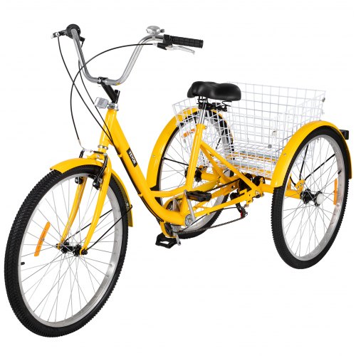 Adult Tricycle 26" 7-Speed 3-Wheel Trike Bicycle Bike Cruise w/ Basket Shooping
