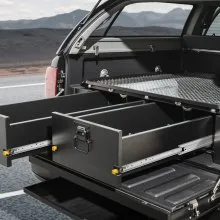 VEVOR Heavy Duty Drawer Slides 38inch, 1 Pair Locking Drawer Slides 250lbs Load Capacity, Side Mount Ball Bearing, 3-Fold Full Extension