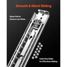 1 Pair 16-60 in Drawer Slides Ball Bearing Full Extension