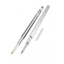 VEVOR 1 Pair Full Extension Drawer Slides 18 20 22 28 30 32 36 38 40 44 48 52 56 60 in, 500 lbs Load Capacity Locking Drawer Slides, Ball Bearing with Lock Side Mount Drawer Slide Rail