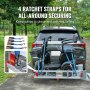 VEVOR Hitch Mount Wheelchair Carrier 47.2" x 27.6", 500LBS Mobility Scooter Carrier with Folding Ramp, Aluminum Trailer Hitch Rack Basket with Stabilizer, Straps, Fit 2" Hitch Receiver for SUV Van Car