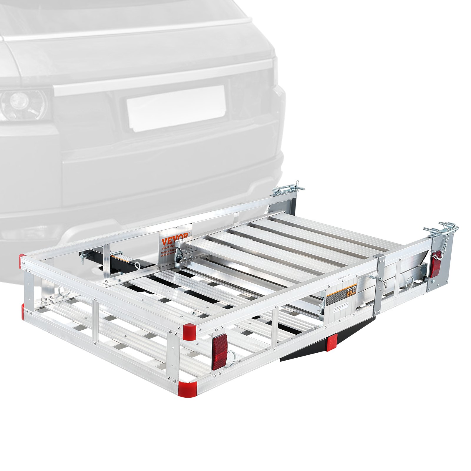 Sweiko Hitch Mount Wheelchair Carrier 47.2" x 27.6", 500LBS Mobility Scooter Carrier with Folding Ramp, Aluminum Trailer Hitch Rack Basket with Stabilizer, Straps, Fit 2" Hitch Receiver for SUV Van Car Sweiko Hitch Mount Wheelchair Carrier 47.2" x 27.6", 500LBS Mobility Scooter Carrier with Folding Ramp, Aluminum Trailer Hitch Rack Basket with Stabilizer, Straps, Fit 2" Hitch Receiver for SUV Van Car