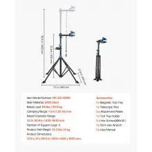 VEVOR Bike Repair Stand 66 lb Adjustable Bicycle Maintenance Rack with Tool Tray