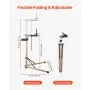 VEVOR Bike Repair Stand, Max. 110 lb Heavy-duty Bicycle Work Stand with 40.3-59.4 in Adjustable Height & Large Tool Tray, Foldable Ebike Maintenance Rack, Shop Home Mechanics for Mountain Road Bike