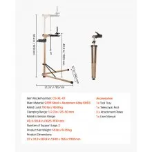 Bike Repair Stand 110 lb Adjustable Bicycle Maintenance Rack with Tool Tray