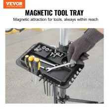 VEVOR Bike Repair Stand, 66 lbs Heavy-duty Aluminum Bicycle Repair Stand, Adjustable Height Bike Maintenance Workstand with Magnetic Tool Tray Telescopic Arm, Foldable Bike Work Stand for Home, Shops