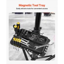 Bike Repair Stand 85 lb Adjustable Bicycle Maintenance Rack with Tool Tray