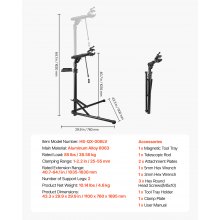 Bike Repair Stand 85 lb Adjustable Bicycle Maintenance Rack with Tool Tray