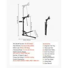 Bike Repair Stand 85 lb Adjustable Bicycle Maintenance Rack with Tool Tray