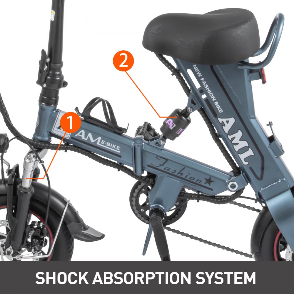 Foldable Electric Bike Collapsible Frame 36v battery 12AH
