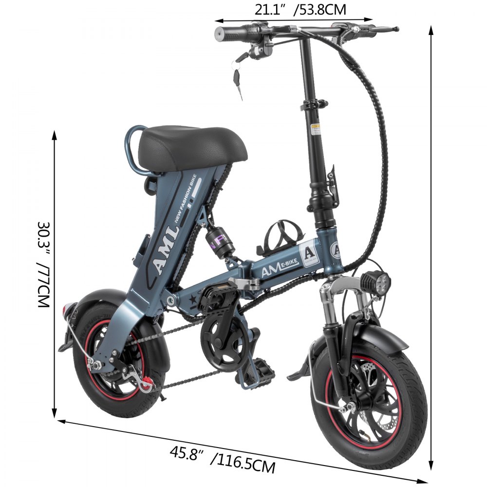 Foldable Electric Bike Collapsible Frame 36v battery 12AH