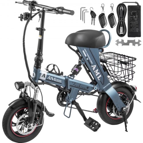 nakto fashion folding electric bicycle 36V/10Ah 250W Bike  Electric Ride Co Motor 500W brushless geared hub motor with max torque of up to 52Nm Range A fully charged battery can last up to 22miles and 4 hours to juice up fully Battery 48V/12A Li NAKTO-FASHION FOLDING BIKE-BLACK