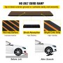 VEVOR Curb Ramp, 6.5 cm Rise Rubber Driveway Ramps, Heavy Duty 15 tons Weight Capacity Threshold Ramp, Curbside Bridge Ramps for Loading Dock Garage Sidewalk, Expandable Full Ramp Set