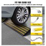 VEVOR Curb Ramp Rubber Driveway Ramp 2 Pack 2.6" Rise 15T Load Threshold Ramp