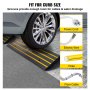 VEVOR Curb Ramp, 2 Pack, 6.5 cm Rise, Rubber Driveway Ramps, Heavy Duty 15 tons Weight Capacity Threshold Ramp, Curbside Bridge Ramps for Loading Dock Garage Sidewalk, Expandable Full Ramp Set