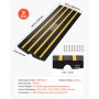 VEVOR Curb Ramp, 2 Pack, 2.6" Rise, Rubber Driveway Ramps, Heavy Duty 33069 lbs Weight Capacity Threshold Ramp, Curbside Bridge Ramps for Loading Dock Garage Sidewalk, Expandable Full Ramp Set
