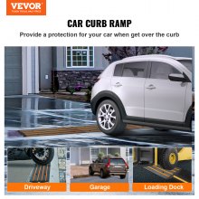 VEVOR Rubber Curb Ramp for Driveway 2 Pack, 15T Heavy Duty Sidewalk Curb Ramp, 2.6" Rise Height Cable Cover Curbside Bridge Ramp for Garage for Low Cars, Wheelchairs