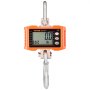 VEVOR Digital Crane Scale,1000 kg, Industrial Heavy Duty Hanging Scale with Remote Control, Cast Aluminum Case & LCD Screen, High Precision for Construction, Factory, Farm, Hunting (Orange)
