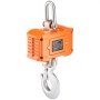 VEVOR Digital Crane Scale,1000 kg, Industrial Heavy Duty Hanging Scale with Remote Control, Cast Aluminum Case & LCD Screen, High Precision for Construction, Factory, Farm, Hunting (Orange)