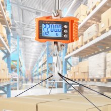 VEVOR Digital Crane Scale Industrial Hanging Scale 1000 kg Heavy Duty Scale Orange