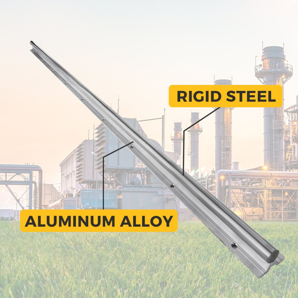 VEVOR Linear Slide Rail Linear Guide SBR20-1300mm/51" ​20mm Diameter​ CNC Router