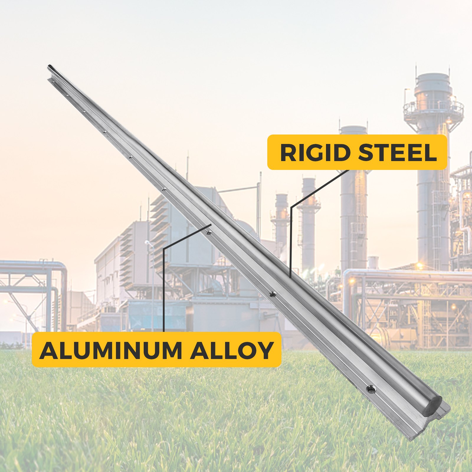 VEVOR Linear Slide Rail Linear Guide SBR20-1300mm/51" ​20mm Diameter​ CNC Router