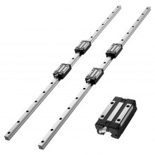 VEVOR Linear Rail Guide Kit, HGR20, 2Pcs 1000 mm (39.4 inch) Linear Motion Rails and 4Pcs Bearing Slide Blocks, Anti Rust and High Precision Kit, for DIY, CNC Routers, Lathes, Mills, 3D Printers