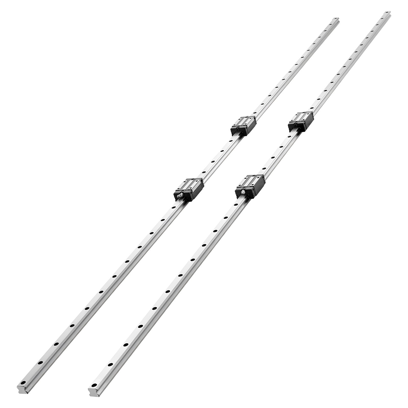 VEVOR Linear Rail Guide Kit, HGR20, 2Pcs 2000 mm (78.74 inch) Linear Motion Rails and 4Pcs Bearing Slide Blocks, Anti Rust and High Precision Kit, for DIY, CNC Routers, Lathes, Mills, 3D Printers
