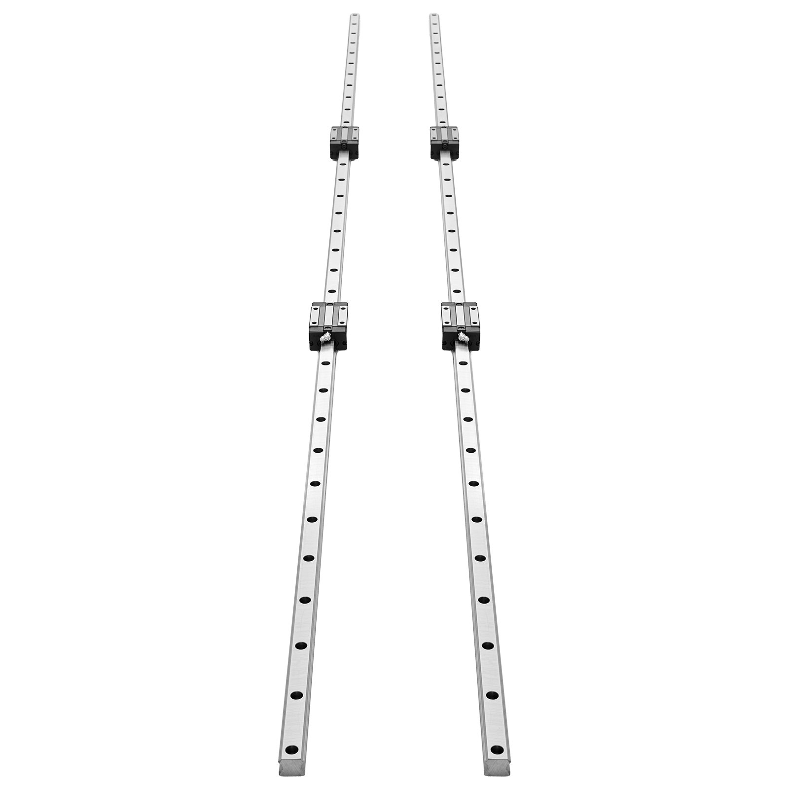 VEVOR Linear Rail Guide Kit, HGR20, 2Pcs 2000 mm (78.74 inch) Linear Motion Rails and 4Pcs Bearing Slide Blocks, Anti Rust and High Precision Kit, for DIY, CNC Routers, Lathes, Mills, 3D Printers