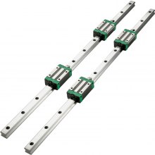 VEVOR 2PCS Linear Rail 0,78-42 ιντσών, Γραμμικά ρουλεμάν και ράγες με 4 τμχ HSR15 Bearing Block, Linear Motion Rails plus for DIY CNC Routers Lathes Mills, Linear Slide Kit ταιριάζει στον άξονα XYZ