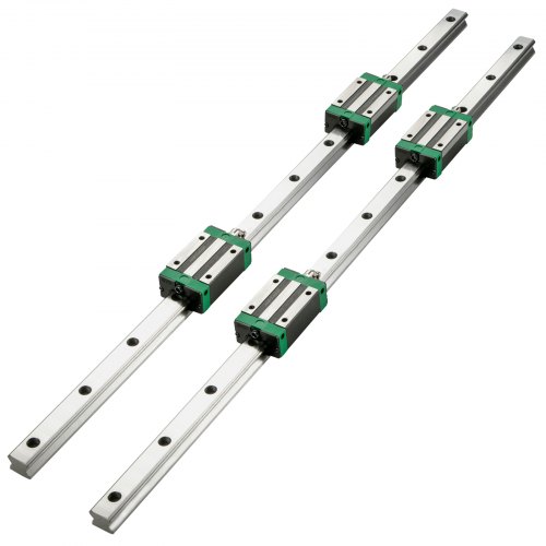 VEVOR 3PCS Linear Rail 0.78-66 Inch, Linear Bearings and Rails with 4PCS HSR20 Bearing Block, Linear Motion Slide Rails plus for DIY CNC Routers Lathes Mills, Linear Slide Kit fit X Y Z Axis