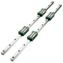 VEVOR 3PCS Linear Rail 0,78-66 ιντσών, γραμμικά ρουλεμάν και ράγες με 4 τεμάχια HSR20 ρουλεμάν, ράγες ολίσθησης γραμμικής κίνησης plus for DIY CNC Routers Lathes Mills, Linear Slide Kit ταιριάζει στον άξονα XYZ