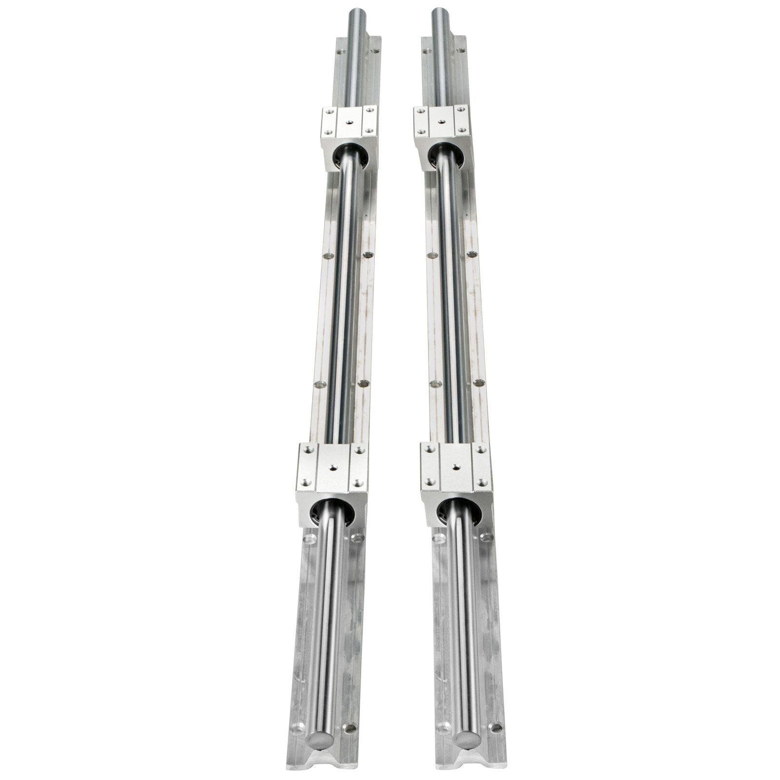 VEVOR Lineární kolejnice 2ks SBR16-1200mm Lineární kluzná kolejnice 4ks SBR16UU Ložiskový blok CNC sada Sada lineárních kolejnic a ložisek Sada CNC kolejnic Lineární kolejnice pro automatizované stroje a zařízení