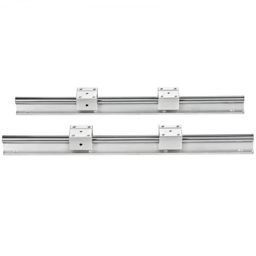 VEVOR Linear Rail SBR16-300mm 2PCs Linear Rail Shaft Rod W/ 4 SBR16UU Blocks